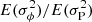 $ E(\sigma_\phi^2)/E(\sigma_\mathrm{ P}^2) $