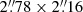 $ 2{{\overset{\prime\prime}{.}}}78 \times 2{{\overset{\prime\prime}{.}}}16 $