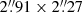$ 2{{\overset{\prime\prime}{.}}}91 \times 2{{\overset{\prime\prime}{.}}}27 $
