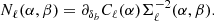 $$ \begin{aligned} N_\ell (\alpha ,\beta ) = \partial _{\delta _b} C_\ell (\alpha ) \Sigma ^{-2}_\ell (\alpha ,\beta ) . \end{aligned} $$