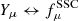 $ Y_\mu \leftrightarrow f_\mu^\mathrm{SSC} $