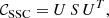 $$ \begin{aligned} \mathcal{C} _\mathrm{SSC} = U \, S \, U^T, \end{aligned} $$
