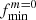 $ f_{\mathrm{min}}^{m=0} $