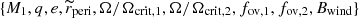 $ \{M_1,q,e,\widetilde{r}_{\mathrm{peri}},\Omega/\Omega_{\mathrm{crit,1}},\Omega/\Omega_{\mathrm{crit,2}},f_{\mathrm{ov,1}},f_{\mathrm{ov,2}},B_{\mathrm{wind}}\} $