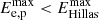 $ E^{\mathrm{max}}_{\mathrm{e,p}} < E^{\mathrm{max}}_{\mathrm{Hillas}} $