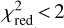 $\chi _{{\rm{red}}}^{\rm{2}} &lt; 2$