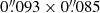 $ 0{{\overset{\prime\prime}{.}}}093 \times 0{{\overset{\prime\prime}{.}}}085 $