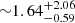 $ {\sim}1.64^{+2.06}_{-0.59} $