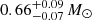 $ 0.66^{+0.09}_{-0.07}\,M_{\odot} $