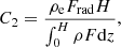$$ \begin{aligned} C_2 = \frac{\rho _{\rm e} F_{\rm rad}H}{\int _{0}^{H} \rho F \mathrm{d}z} ,\end{aligned} $$