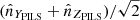 $ (\hat{n}_{Y_{\mathrm{PILS}}} + \hat{n}_{Z_{\mathrm{PILS}}})/\sqrt{2} $