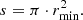 $$ \begin{aligned} s = \pi \cdot r_{\rm min}^2. \end{aligned} $$