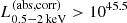 $ {L_{0.5{-}2\,{\rm keV}}^{\rm (abs,corr)}} > 10^{45.5} $