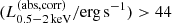 $ ({L_{0.5{-}2\,{\rm keV}}^{\rm (abs,corr)}}/{\rm erg}\,{\rm s}^{-1})>44 $