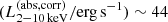 $ ({L_{2{-}10\,{\rm keV}}^{\rm (abs,corr)}}/{\rm erg}\,{\rm s}^{-1})\sim44 $
