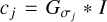 ${c_j} = {G_{{\sigma _j}}} * I$