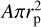 $A\pi r_{\rm{p}}^2$