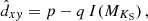 $$ \begin{aligned} \hat{d}_{x{ y}} = p - q\, I(M_{K_{\rm S}})\, ,\end{aligned} $$