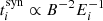 $ t_{i}^{\mathrm{syn}}\propto B^{-2}E^{-1}_i $