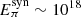 $ E_\pi^{\rm syn}\sim 10^{18} $