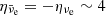 $ \eta_{\bar{\nu}_{\mathrm{e}}} = - \eta_{\nu_{\mathrm{e}}} \sim 4 $