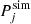 $ P_j^{{\rm sim}} $