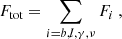 $$ \begin{aligned} F_{\rm tot} = \sum _{i = b, l, \gamma , \nu } F_i \ , \end{aligned} $$