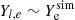 $ Y_{l,e} \sim Y_{\mathrm{e}}^{\mathrm{sim}} $