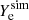 $ Y_{\mathrm{e}}^{\mathrm{sim}} $