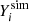 $ Y_i^{\rm sim} $