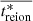 $ \overline{t_{\mathrm{reion}}^*} $