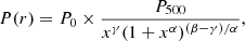 $$ \begin{aligned} P(r)=P_{0}\times \frac{P_{500}}{x^\gamma (1+x^\alpha )^{(\beta -\gamma )/\alpha }}, \end{aligned} $$