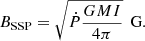 $$ \begin{aligned} B_\text{SSP} = \sqrt{ \dot{P} \frac{GMI}{4\pi }}\,\text{ G} .\end{aligned} $$