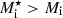 $ M_{\rm i}^\star > M_{\rm i} $