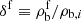 $ \delta^{\mathrm{f}} \equiv \rho_{\mathrm{b}}^{\mathrm{f}}/\rho_{\mathrm{b},i} $