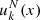 $ u^{N}_{k}(x) $