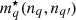 $ m_{{q}}^{\star}(n_q,n_{q\prime}) $