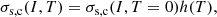 $$ \begin{aligned} \sigma _{\rm s,c}(I, T) = \sigma _{\rm s,c}(I, T =0)h(T), \end{aligned} $$