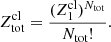 $$ \begin{aligned} Z^\mathrm{cl}_{\rm tot} = \frac{(Z^\mathrm{cl}_1)^{N_{\rm tot}}}{N_{\rm tot}!}. \end{aligned} $$