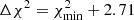 $ \Delta\chi^2=\chi^2_{\rm min}+2.71 $