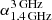 $ \alpha^{\mathrm{3\,GHz}}_{\mathrm{1.4\,GHz}} $