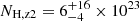 $ N_{\mathrm{H,z2}}=6^{+16}_{-4}\times10^{23} $