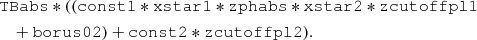 $$ \begin{aligned}&\mathtt{TBabs*((const1*xstar1*zphabs*xstar2*zcutoffpl1}\nonumber \\&\quad +\mathtt{borus02)}+\mathtt{const2*zcutoffpl2).} \end{aligned} $$