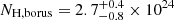 $ N_{\mathrm{H,borus}}=2.7^{+0.4}_{-0.8}\times10^{24} $