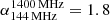 $ \alpha^{1400\,\rm MHz}_{144\, \rm MHz}=1.8 $