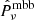 $ \hat{P}^{\mathrm{mbb}}_\nu $