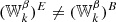 $ ({\mathbb{W}}_{k}^{\beta})^E \neq ({\mathbb{W}}_{k}^{\beta})^B $