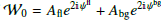 $ \mathcal{W}_0= A_{\mathrm{fl}}e^{2{\mathbbm{i}}{\psi^{\text{ fl}}}} + A_{\mathrm{bg}}e^{2{\mathbbm{i}}{\psi^{\text{ bg}}}} $