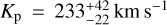 ${K_{\rm{p}}} = 233_{ - 22}^{ + 42}\,{\rm{km}}\,{{\rm{s}}^{ - 1}}$