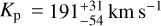 ${K_{\rm{p}}} = 191_{ - 54}^{ + 31}\,{\rm{km}}\,{{\rm{s}}^{ - 1}}$
